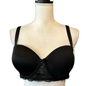 NWT CARRIE AMBER UNDERWIRE LIGHTLY LINED BRA WOMEN SZ 38C in BLACK